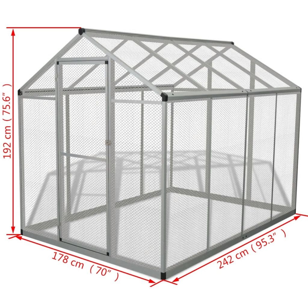 Outdoor Aviary Aluminium 178x242x192 cm